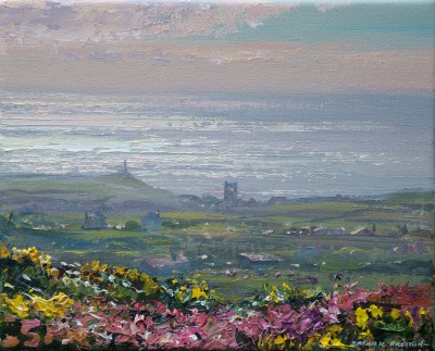 MARK PRESTON - sunlit sea beyond cape cornwall